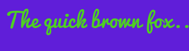 Image with Font Color 4ECF23 and Background Color 601ED9